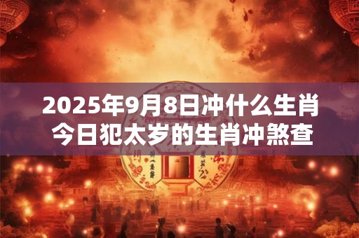 2025年9月8日冲什么生肖 今日犯太岁的生肖冲煞查询：