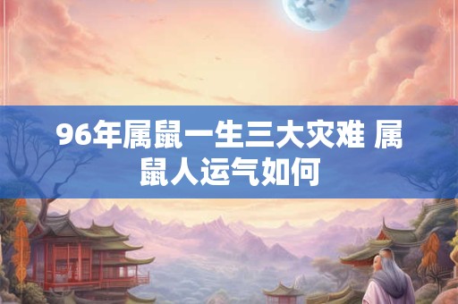96年属鼠一生三大灾难 属鼠人运气如何