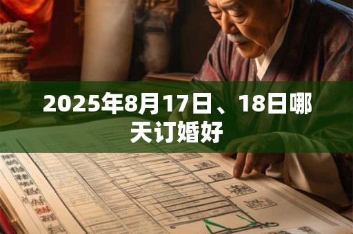 2025年8月17日、18日哪天订婚好