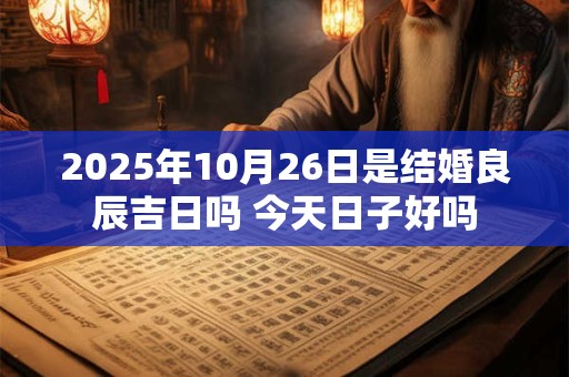 2025年10月26日是结婚良辰吉日吗 今天日子好吗