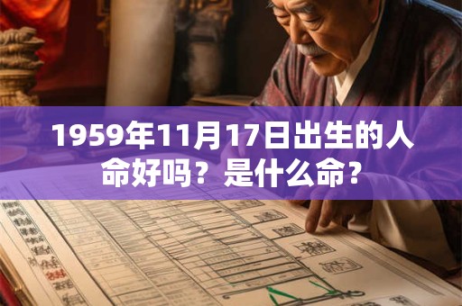 1959年11月17日出生的人命好吗？是什么命？