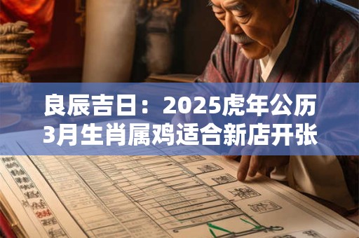 良辰吉日：2025虎年公历3月生肖属鸡适合新店开张的黄道吉日