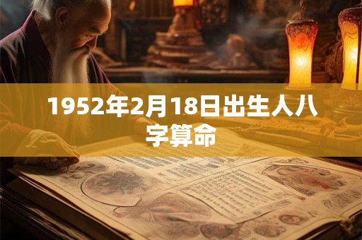 1952年2月18日出生人八字算命