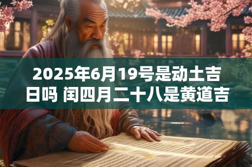 2025年6月19号是动土吉日吗 闰四月二十八是黄道吉日吗