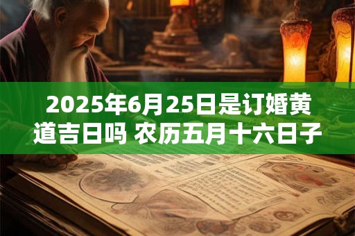 2025年6月25日是订婚黄道吉日吗 农历五月十六日子好吗