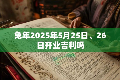 兔年2025年5月25日、26日开业吉利吗