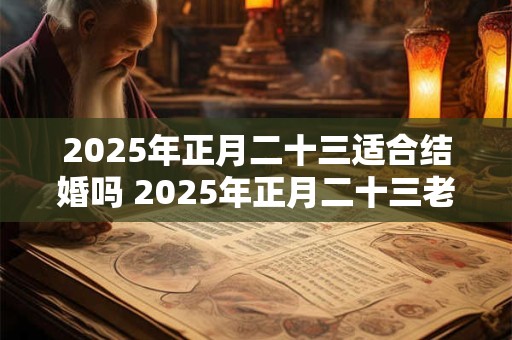 2025年正月二十三适合结婚吗 2025年正月二十三老黄历