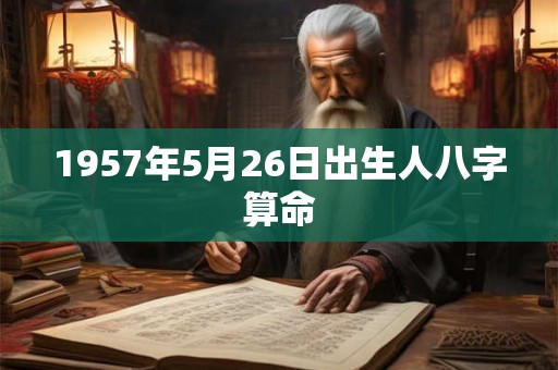 1957年5月26日出生人八字算命 1957年5月26日出生人八字算命