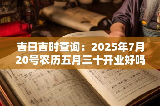 吉日吉时查询:2025年7月20号农历五月三十开业好吗 吉日吉时查询:2025年7月20号农历五月三十开业好吗