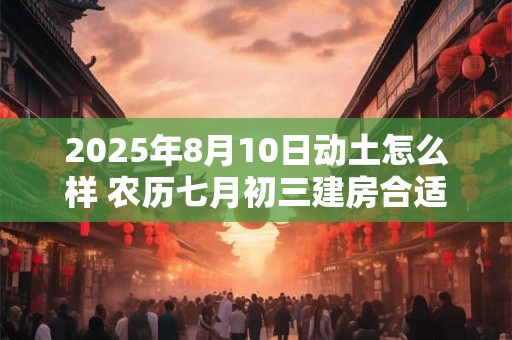2025年8月10日动土怎么样 农历七月初三建房合适吗