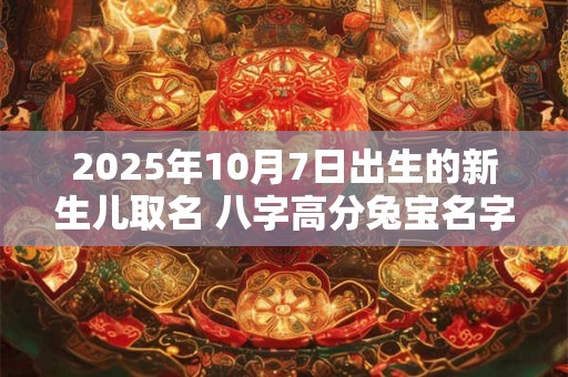 2025年10月7日出生的新生儿取名 八字高分兔宝名字