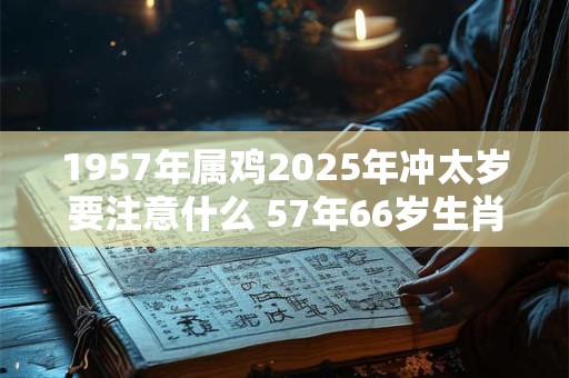1957年属鸡2025年冲太岁要注意什么 57年66岁生肖鸡逢兔年运势如何 1957年属鸡2025年冲太岁要注意什么 57年66岁生肖鸡逢兔年运势如何