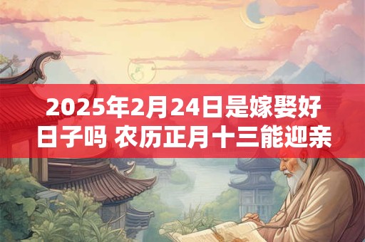 2025年2月24日是嫁娶好日子吗 农历正月十三能迎亲吗