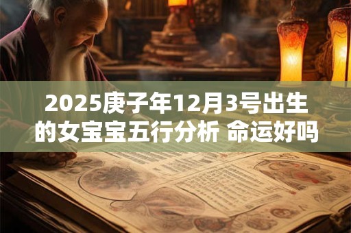 2025庚子年12月3号出生的女宝宝五行分析 命运好吗