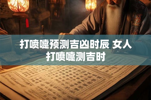 打喷嚏预测吉凶时辰 女人打喷嚏测吉时