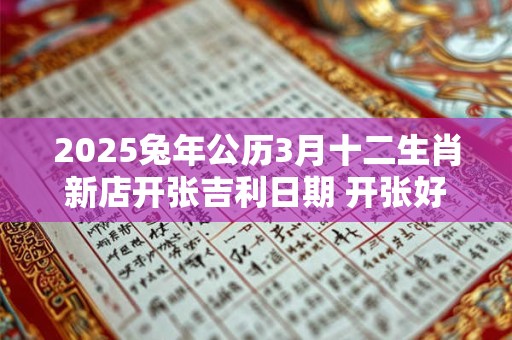 2025兔年公历3月十二生肖新店开张吉利日期 开张好日子查询 2025兔年公历3月十二生肖新店开张吉利日期 开张好日子查询