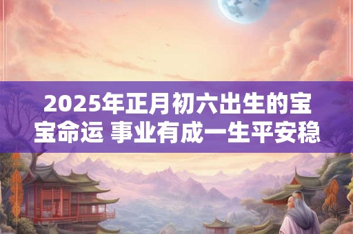 2026年正月初六出生的宝宝命运 事业有成一生平安稳定 2026年正月初六出生的宝宝命运 事业有成一生平安稳定
