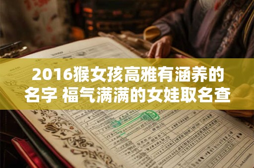 2016猴女孩高雅有涵养的名字 福气满满的女娃取名查询