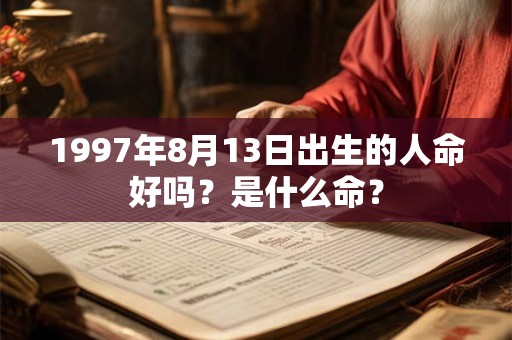 1997年8月13日出生的人命好吗？是什么命？