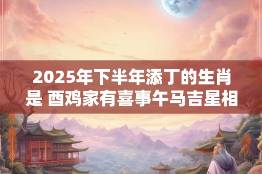 2025年下半年添丁的生肖是 酉鸡家有喜事午马吉星相助