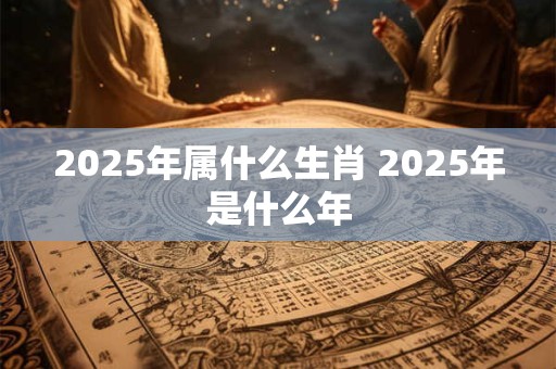 2025年属什么生肖 2025年是什么年