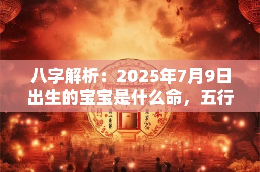 八字解析：2025年7月9日出生的宝宝是什么命，五行缺什么