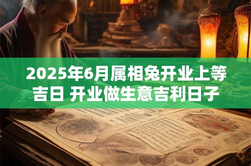 2025年6月属相兔开业上等吉日 开业做生意吉利日子 2025年6月属相兔开业上等吉日 开业做生意吉利日子