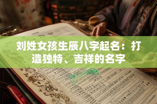 刘姓女孩生辰八字起名:打造独特、吉祥的名字 刘姓女孩生辰八字起名:打造独特、吉祥的名字