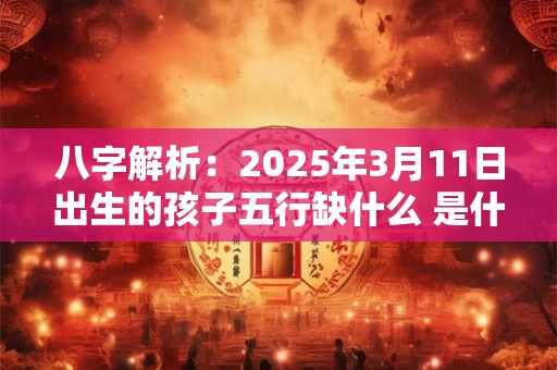 八字解析：2025年3月11日出生的孩子五行缺什么 是什么命