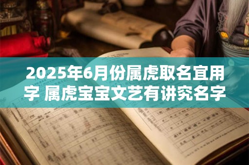 2025年6月份属虎取名宜用字 属虎宝宝文艺有讲究名字