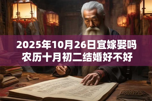 2025年10月26日宜嫁娶吗 农历十月初二结婚好不好