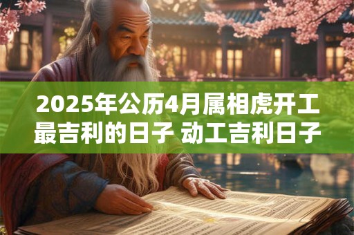 2025年公历4月属相虎开工最吉利的日子 动工吉利日子