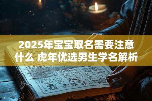2025年宝宝取名需要注意什么 虎年优选男生学名解析