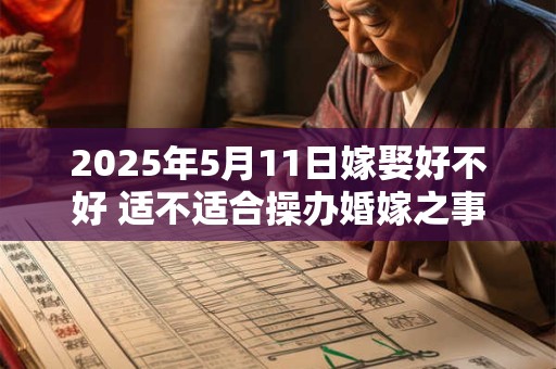 2025年5月11日嫁娶好不好 适不适合操办婚嫁之事