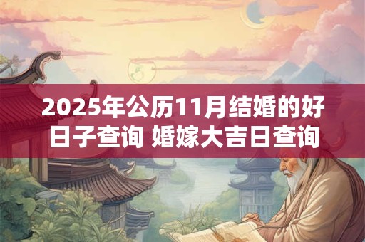 2025年公历11月结婚的好日子查询 婚嫁大吉日查询