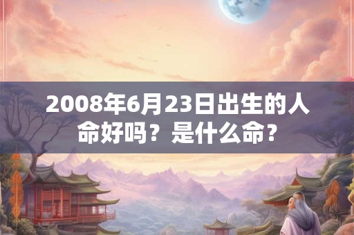 2008年6月23日出生的人命好吗？是什么命？