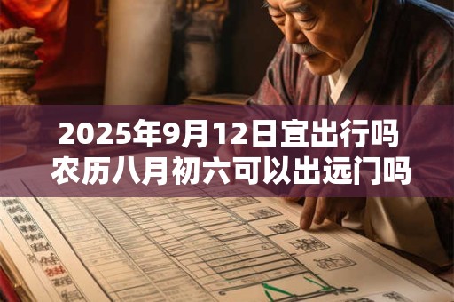 2025年9月12日宜出行吗 农历八月初六可以出远门吗