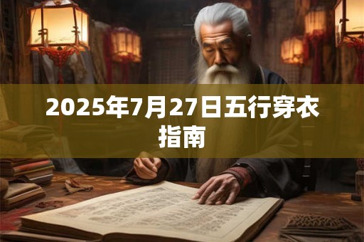 2025年7月27日五行穿衣指南