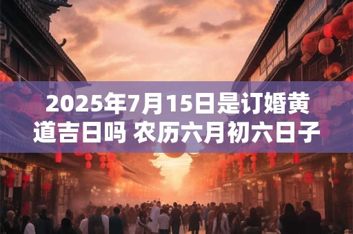 2025年7月15日是订婚黄道吉日吗 农历六月初六日子好吗