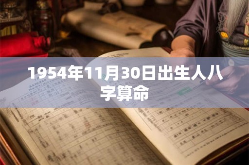 1954年11月30日出生人八字算命