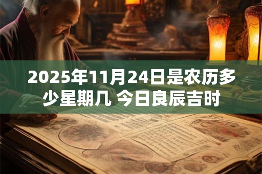 2025年11月24日是农历多少星期几 今日良辰吉时