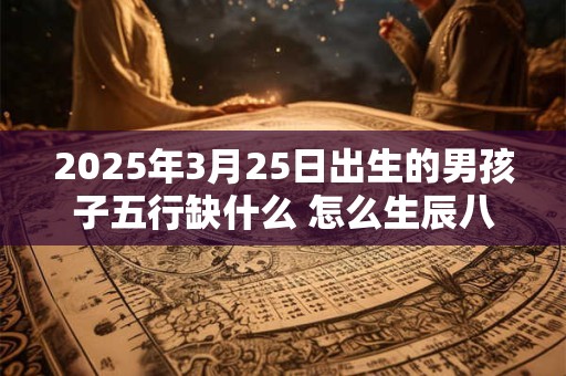 2026年3月25日出生的男孩子五行缺什么 怎么生辰八字取名 2026年3月25日出生的男孩子五行缺什么 怎么生辰八字取名