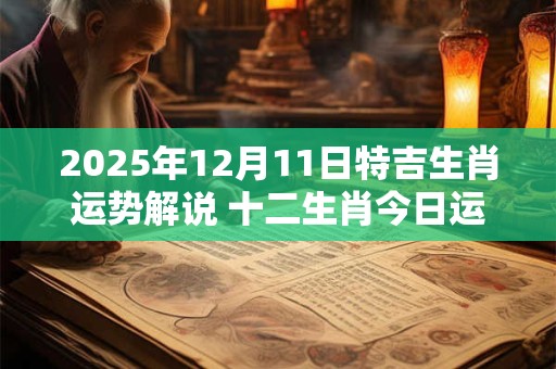 2025年12月11日特吉生肖运势解说 十二生肖今日运势