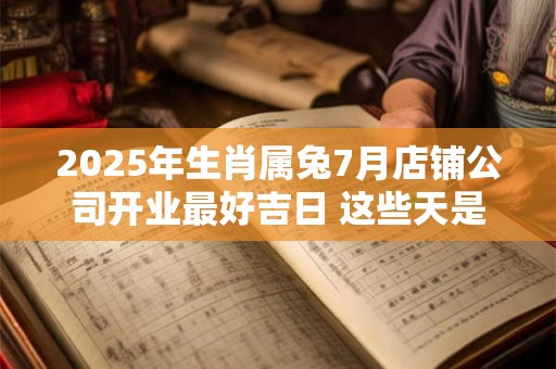 2025年生肖属兔7月店铺公司开业最好吉日 这些天是吉日