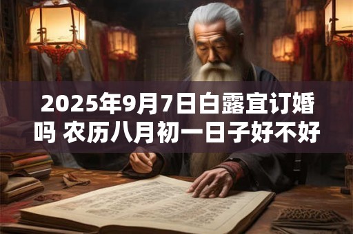 2025年9月7日白露宜订婚吗 农历八月初一日子好不好