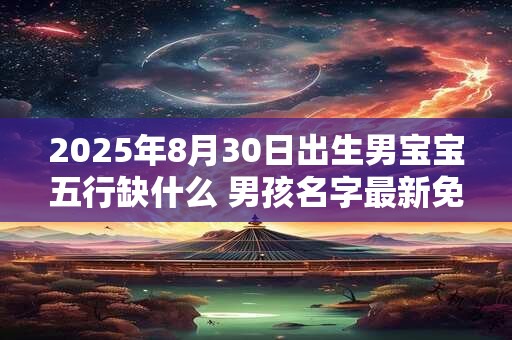 2025年8月30日出生男宝宝五行缺什么 男孩名字最新免费版