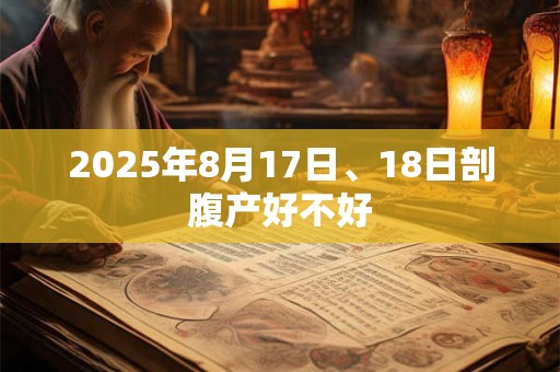 2025年8月17日、18日剖腹产好不好