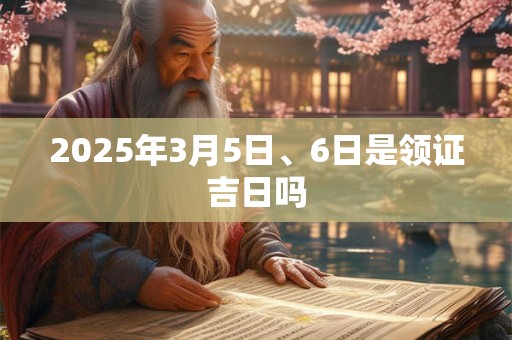 2025年3月5日、6日是领证吉日吗