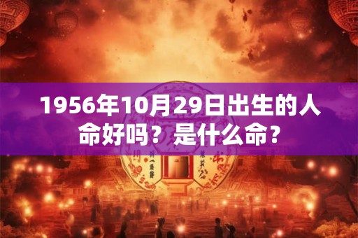 1956年10月29日出生的人命好吗？是什么命？