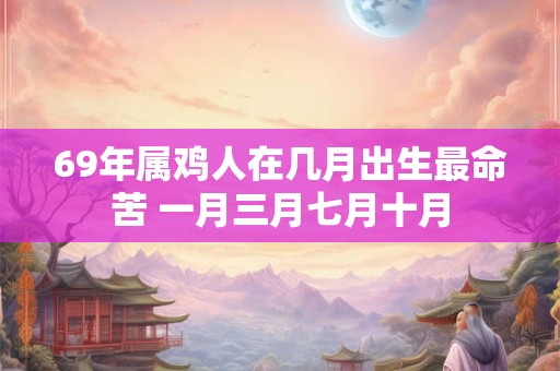 69年属鸡人在几月出生最命苦 一月三月七月十月